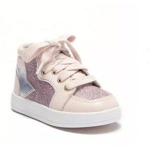 SOLE PLAY Uli Glitter Leather Shoes Sneakers Girls Baby Infant Toddler Pink 6 M